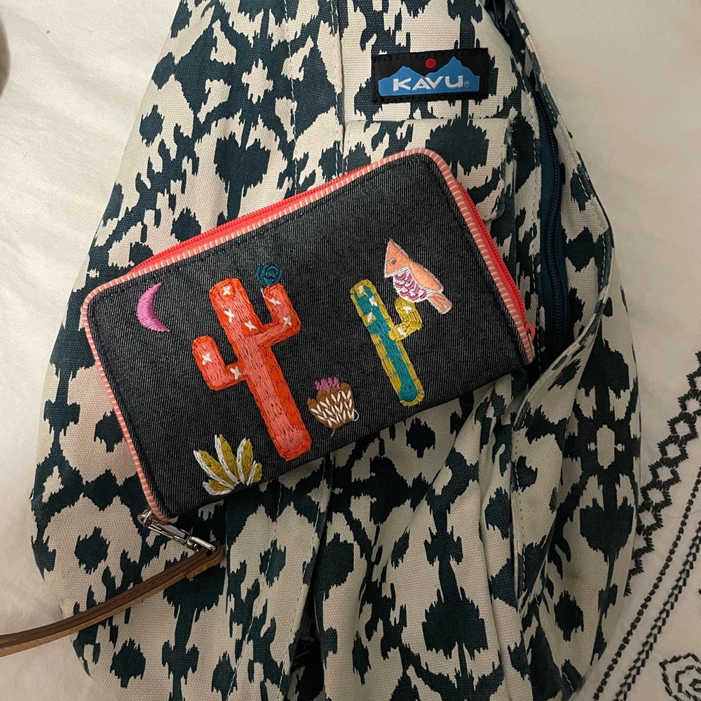 Kavu bag and Vera Bradley wallet